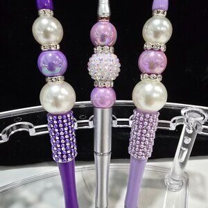 Pick-a-Pretty Purple Pen by PenGwensPosh - Bling Bling + Ink Refill